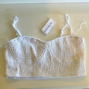 PACSUN White cropped tank top